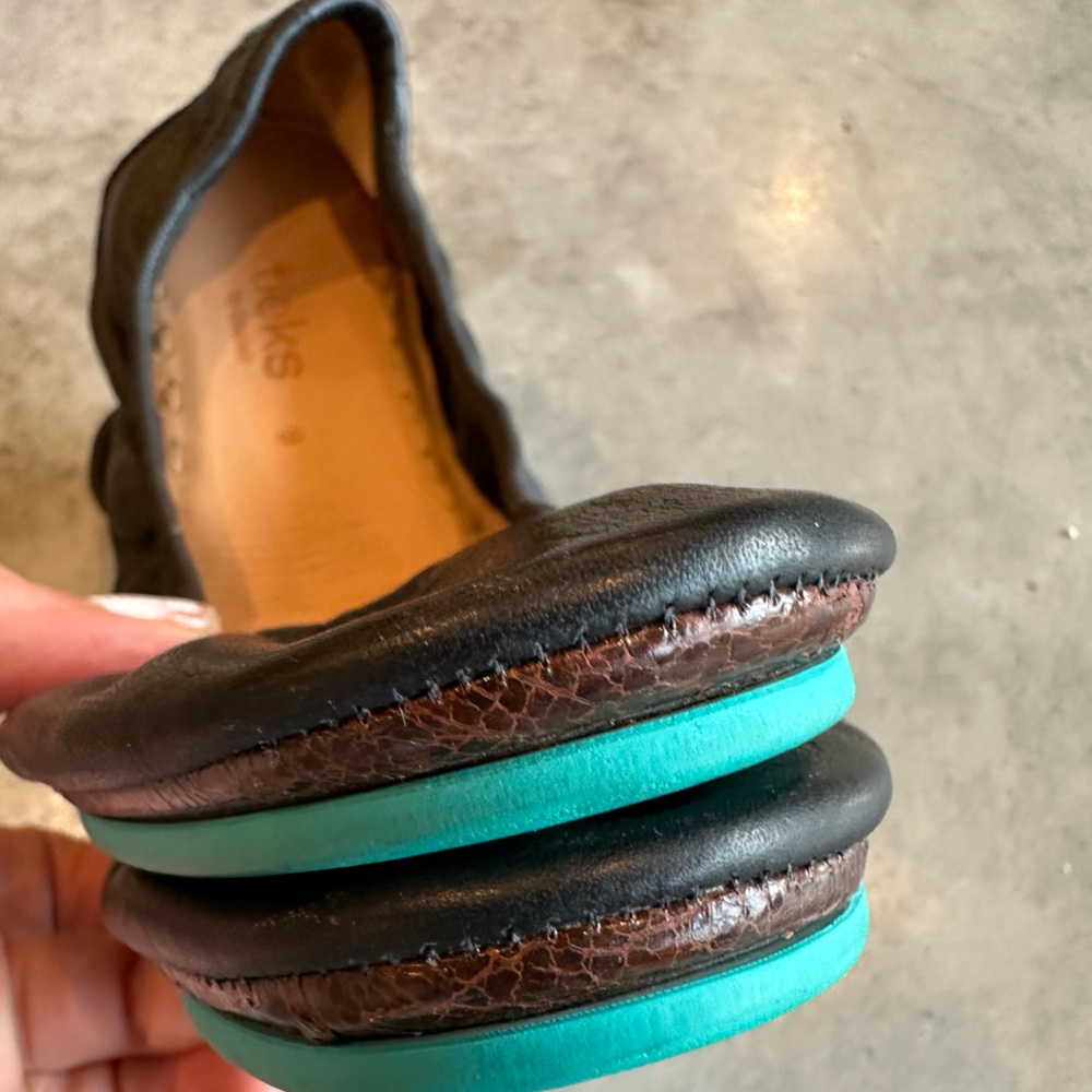 Tieks Black Leather Ballet Flats - Picture 9 of 9